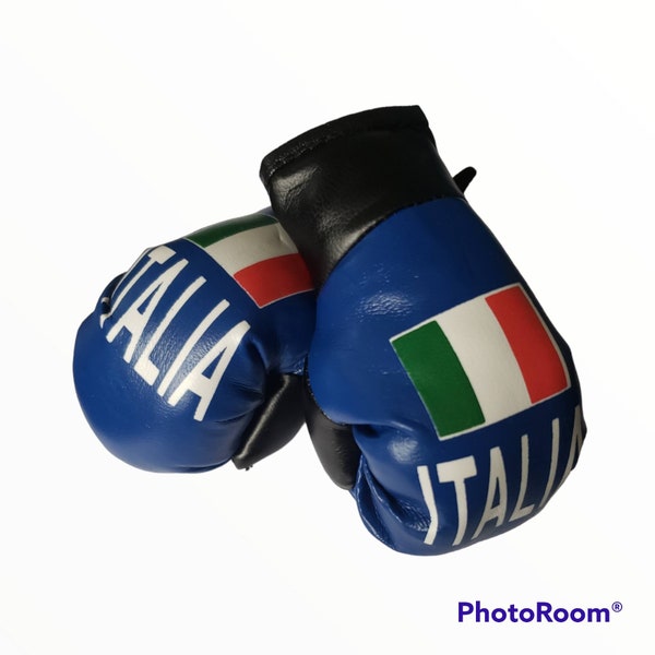 Italia Miniature Christmas Ornament/Boxing Gloves Perfect for Christmas Tree/Car Mirrors and Backpacks Approx 4 inches