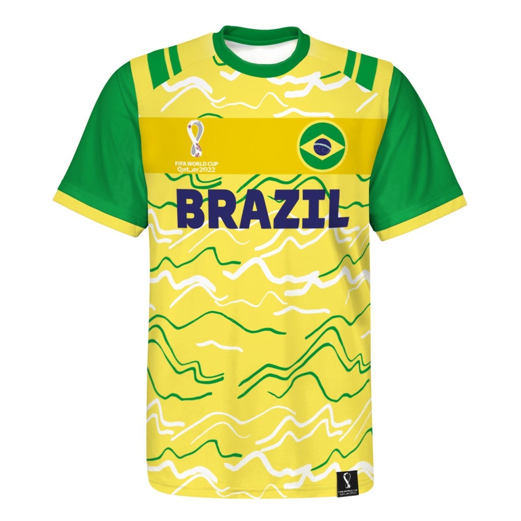 2022 qatar world cup brazil jersey football t-shirt adult sportswear