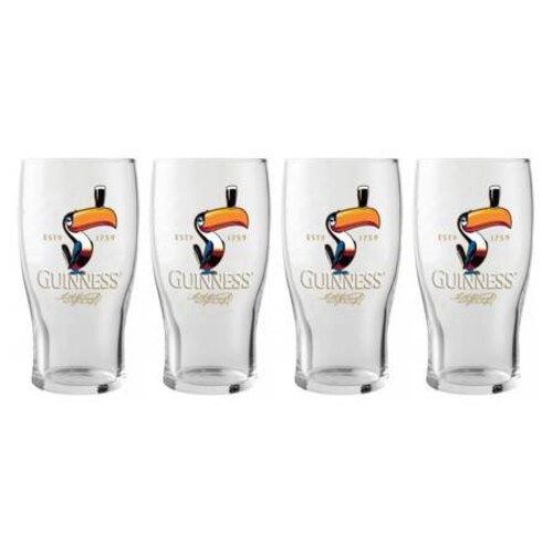 Brand New. Guinness Gravity Toucan  4 Pint Beer Glasses 