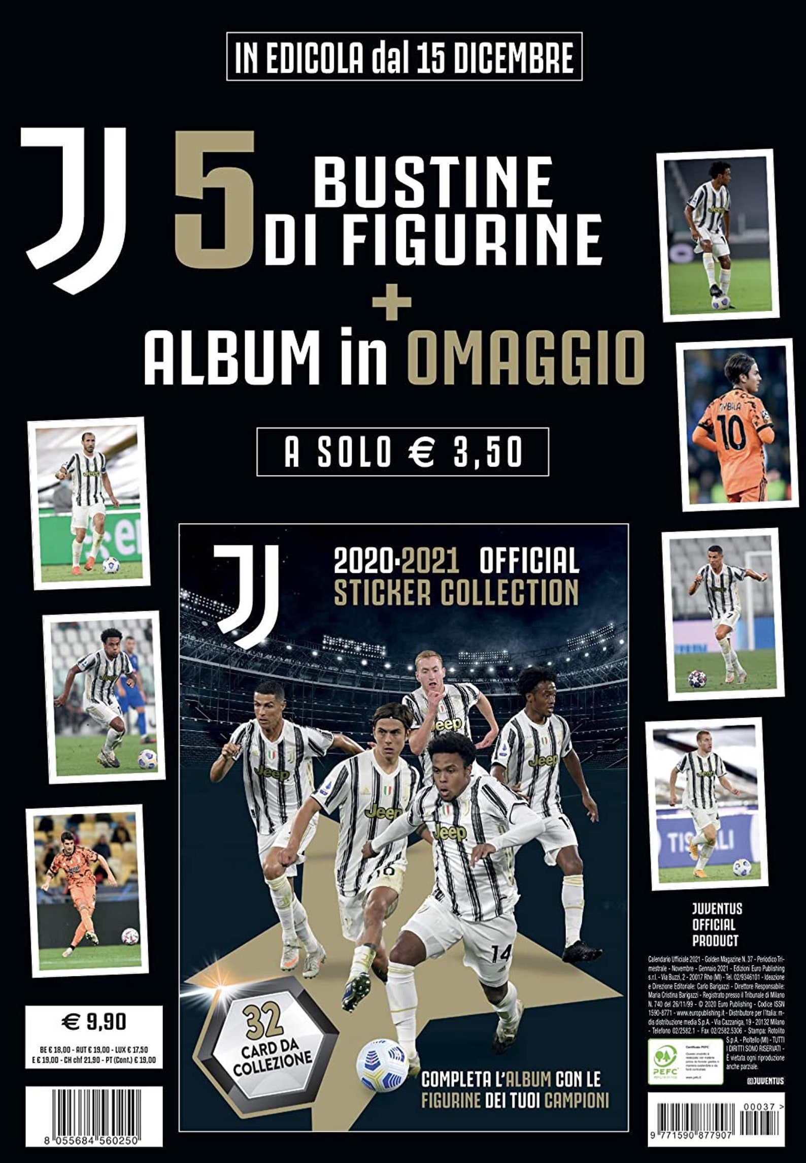 Juventus FC Serie A 2021 Super Size Wall Calendar 17 x 12 | Etsy