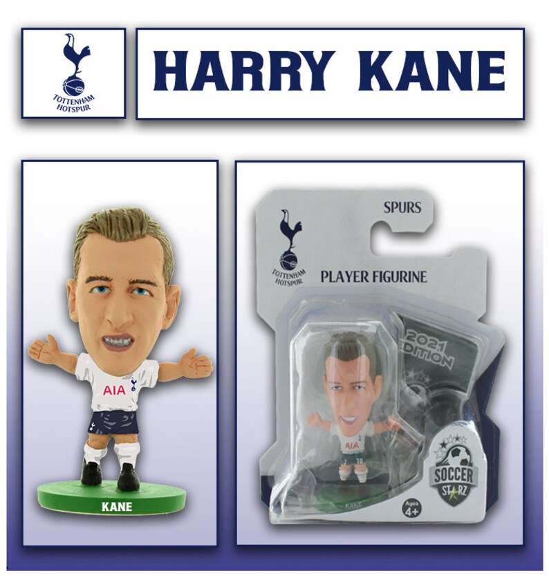 Harry Kane Tottenham Hotspur Soccerstarz Mini Figure Approx 2 Etsy