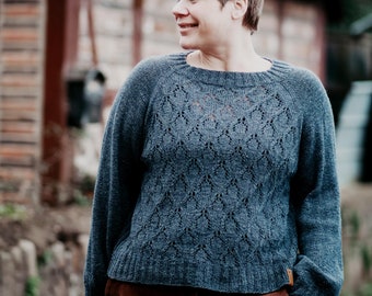 Knitting Pattern II Lysande Sweater Light / German & English Pattern / Seamless RVO / Modular Pattern