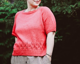 Knitting pattern II Korn Tee / Women's shirt / Knit sweater / Knitting pattern / Knitting pattern / GERMAN & ENGLISH