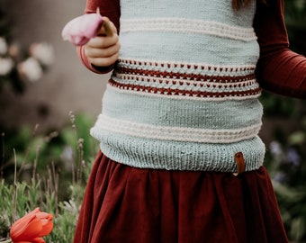 Knitting Pattern II Ethno Slipover Kids / Knitting Pattern / Pattern / English & German / Knitting Pattern