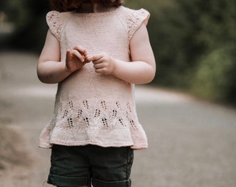 Knitting instructions II Korn Blus Mini / Knitted tunic / Knitted shirt / Children's shirt / Knitting pattern / German & English pattern