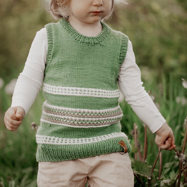 Ethno Slipover Kids / Knitting instructions / Pattern / English & German / Knitting pattern