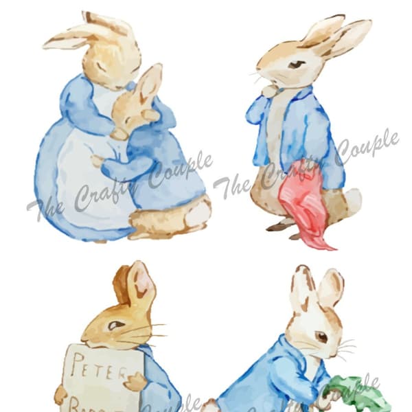 Beatrix Potter Character Peter Rabbit Collection 2 Waterslide Decal