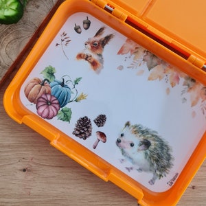 Insert boîte à collation hérisson d’automne