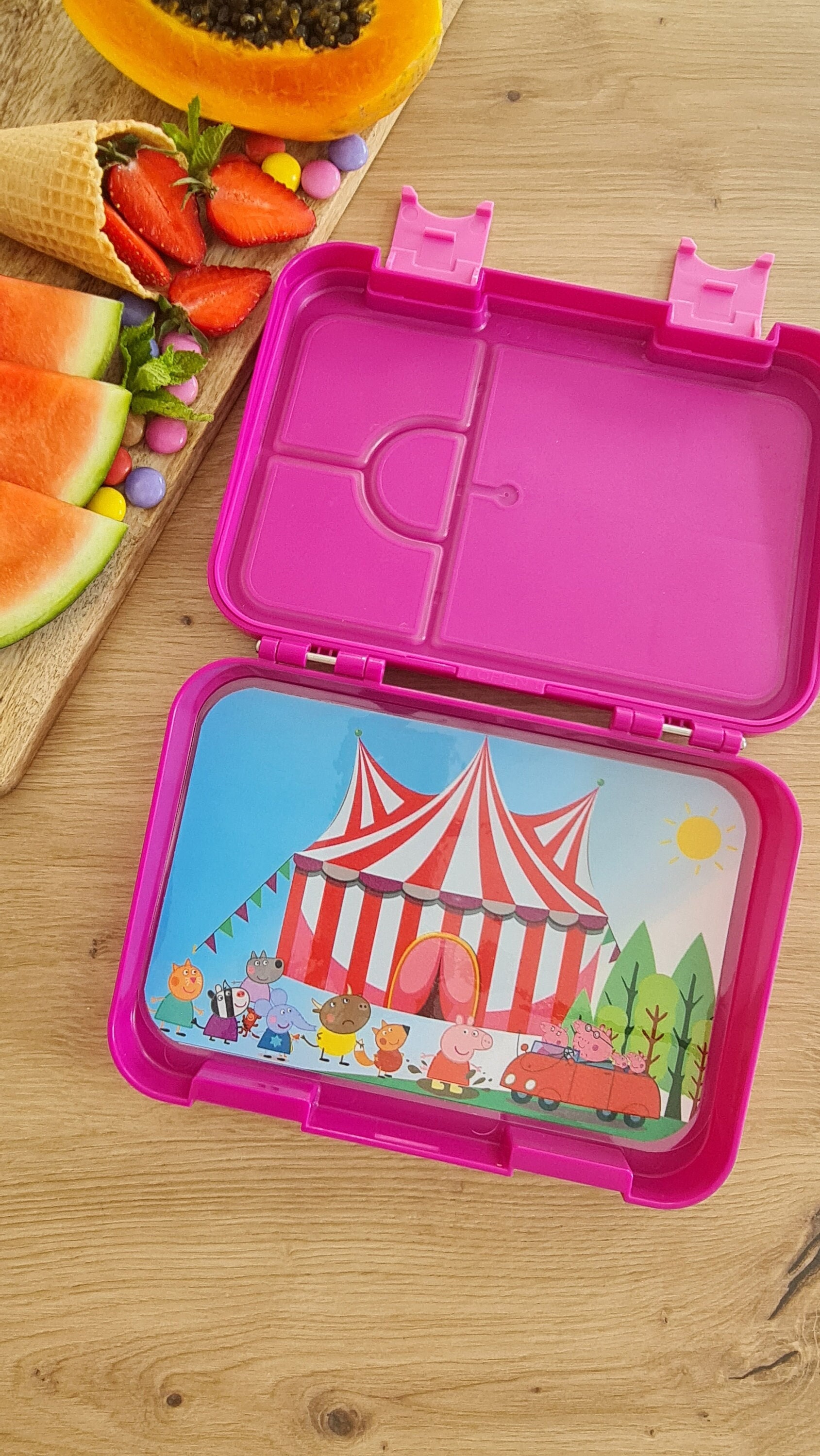 Peppa Pig lunch box with multiple compartments, multi-compartment lunch  box, BPA free - Peppa Pig