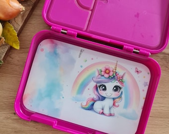 Lunch box insert unicorn