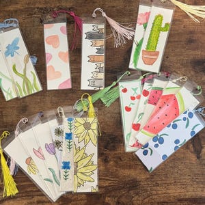 Water color bookmarks