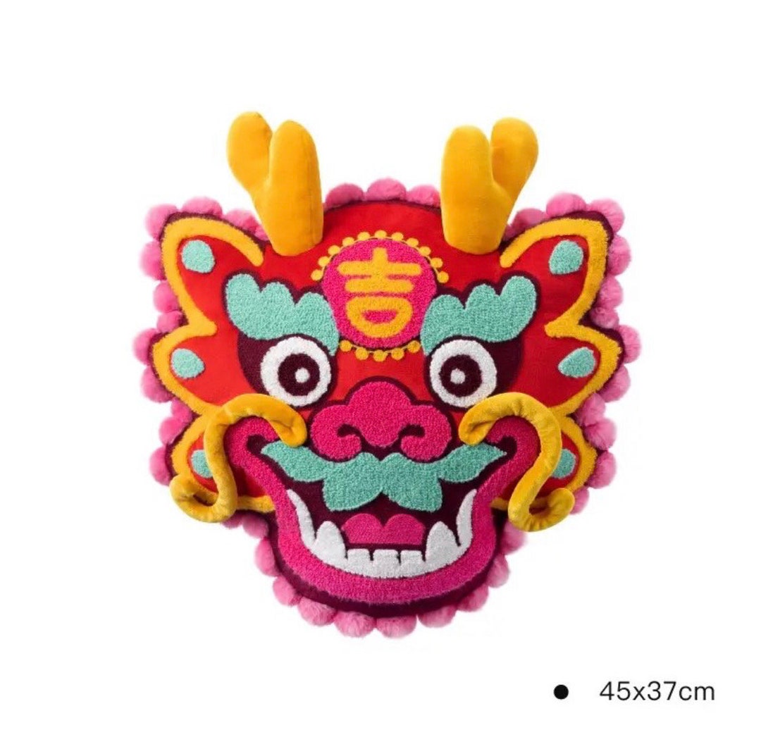 Handmade Embroidery Cushionhong Kong Dragon Etsy UK