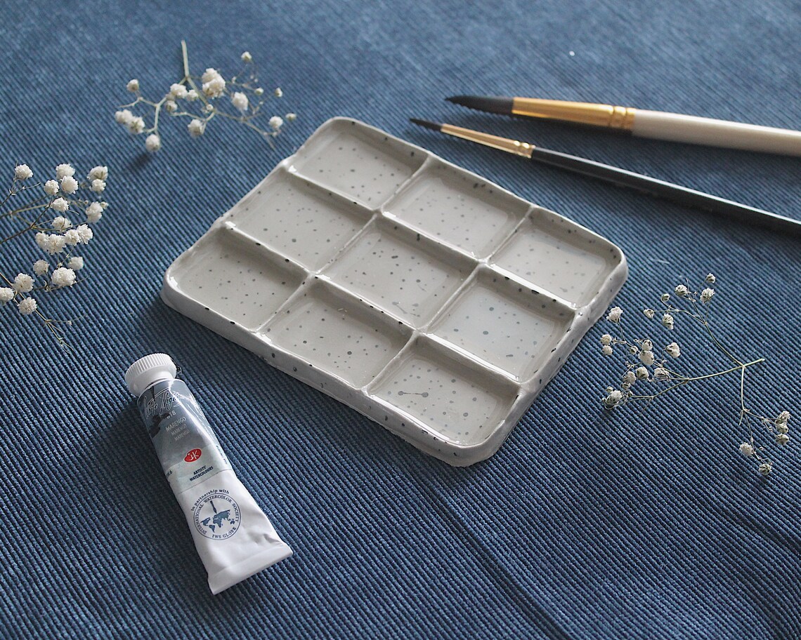 Ceramic watercolor paletteMini watercolor palette Watercolor Etsy