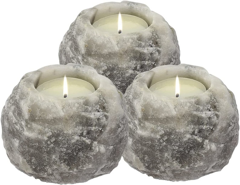 100 Natural Himalayan Pink Salt Candle Holder Crystal Rock Etsy UK
