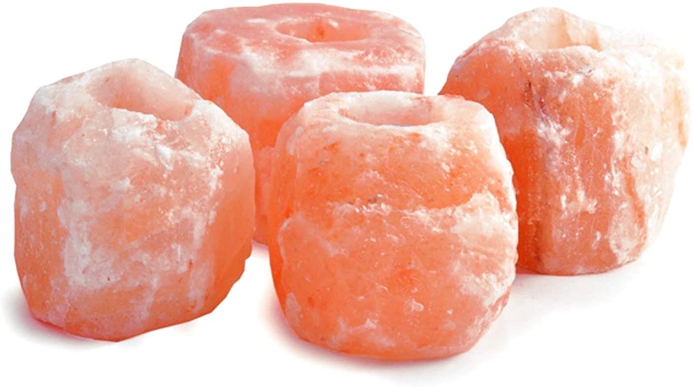 100 Natural Himalayan Pink Salt Candle Holder Crystal Rock Etsy UK