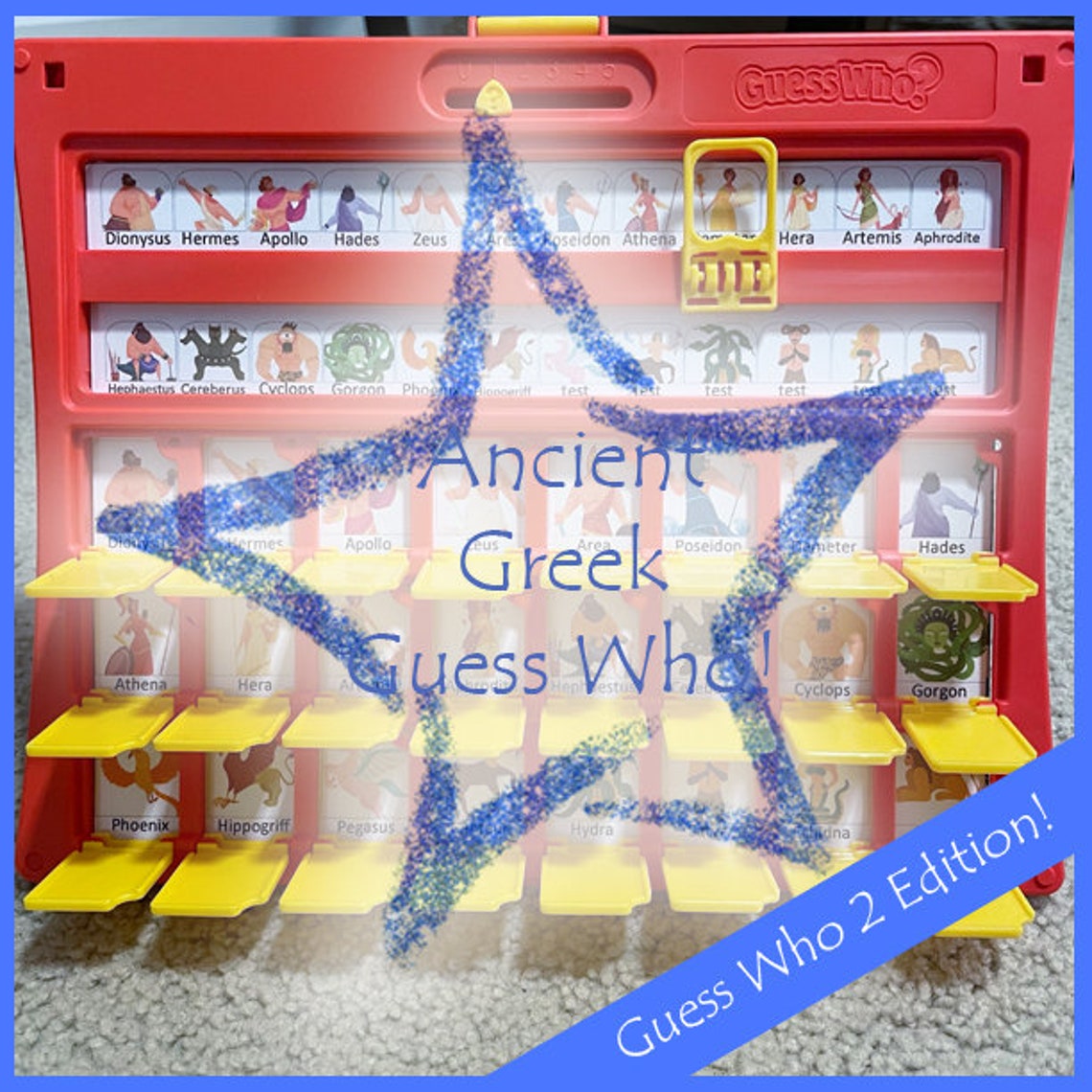 Ancient Greek Mythology Guess Who Cards (new Edition) - Etsy