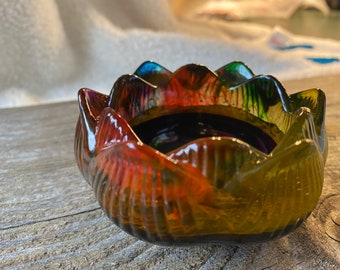Unique Gift Rainbow Handmade Resin Teardrop Ashtray Pride Ashtray Candle Holder Ring Dish Beautiful Rainbow Soap Dish