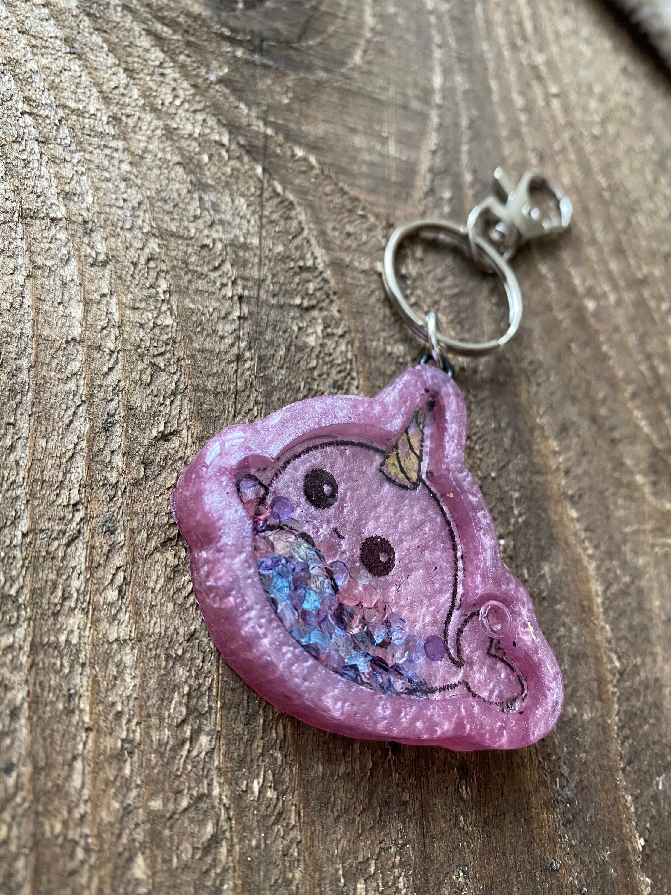 Narwhal shaker keychain narwhal zipper pull kawaii keychain Etsy