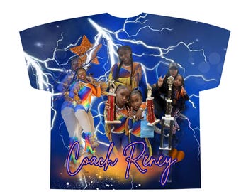 3D cheerleading Custom / personalized theme All Over T-shirt ‘ FRONT DESIGN back OPTIONAL