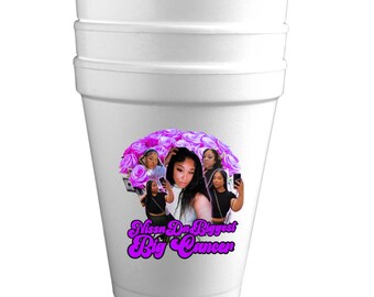 Custom / personalized foam cups / party favors starting at 6+ with transparent background