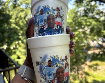 Custom / personalized party favor foam cups starting at 5pc+ without transparent background