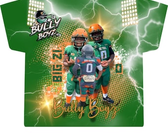 Football theme Custom / personalized 3D All Over T-shirt ‘ FRONT PRINT