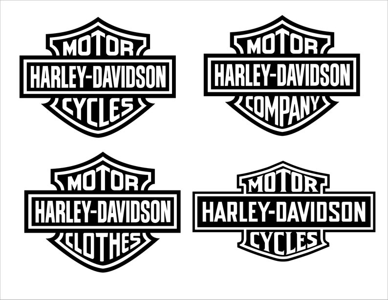 Download Harley Davidson logo SVG Bundle. Moto brand emblem vector | Etsy
