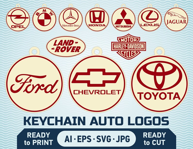 Download Auto logos SVG Bundle. Keychain Car emblems vector clipart ...