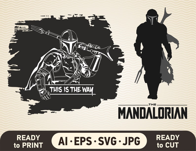 Download Mandalorian SVG Bundle. T-shirt sticker design. Star wars | Etsy