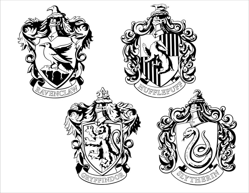Download Clip Art Hogwarts Set Cartoon Vector Clipart Collection Coloring Book Pages Hand Drawn Doodle Picture For Print Or Cut Harry Potter Svg Bundle Art Collectibles