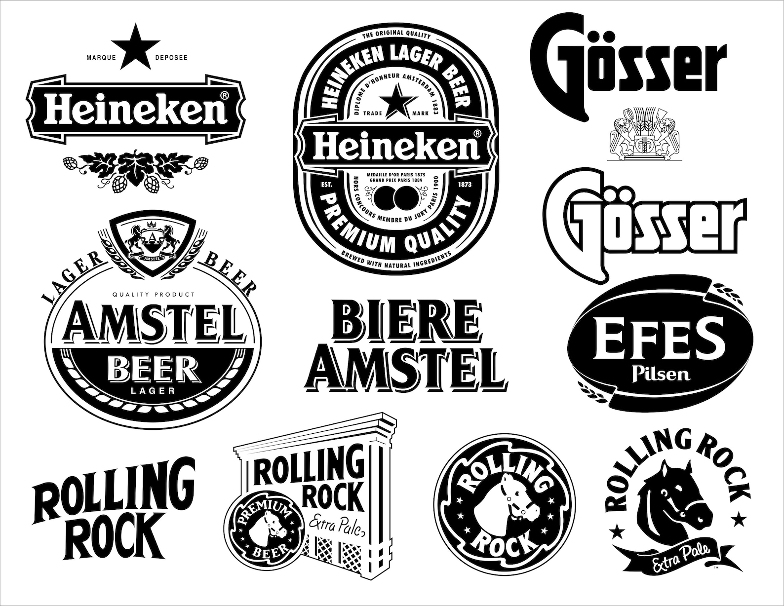 Beer logo SVG Bundle. Alcohol drink brand label sticker emblem Etsy
