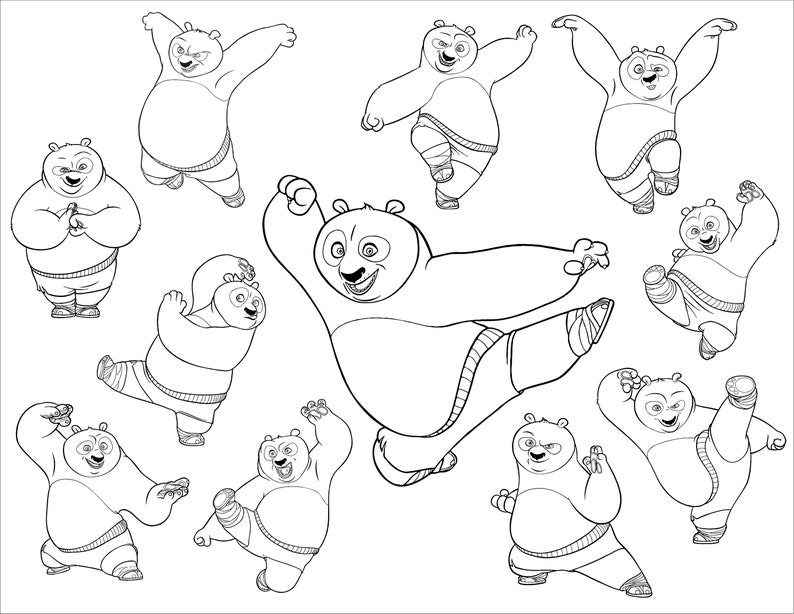 Download Kung Fu Panda SVG Bundle. Collection de clipart vectoriel de | Etsy