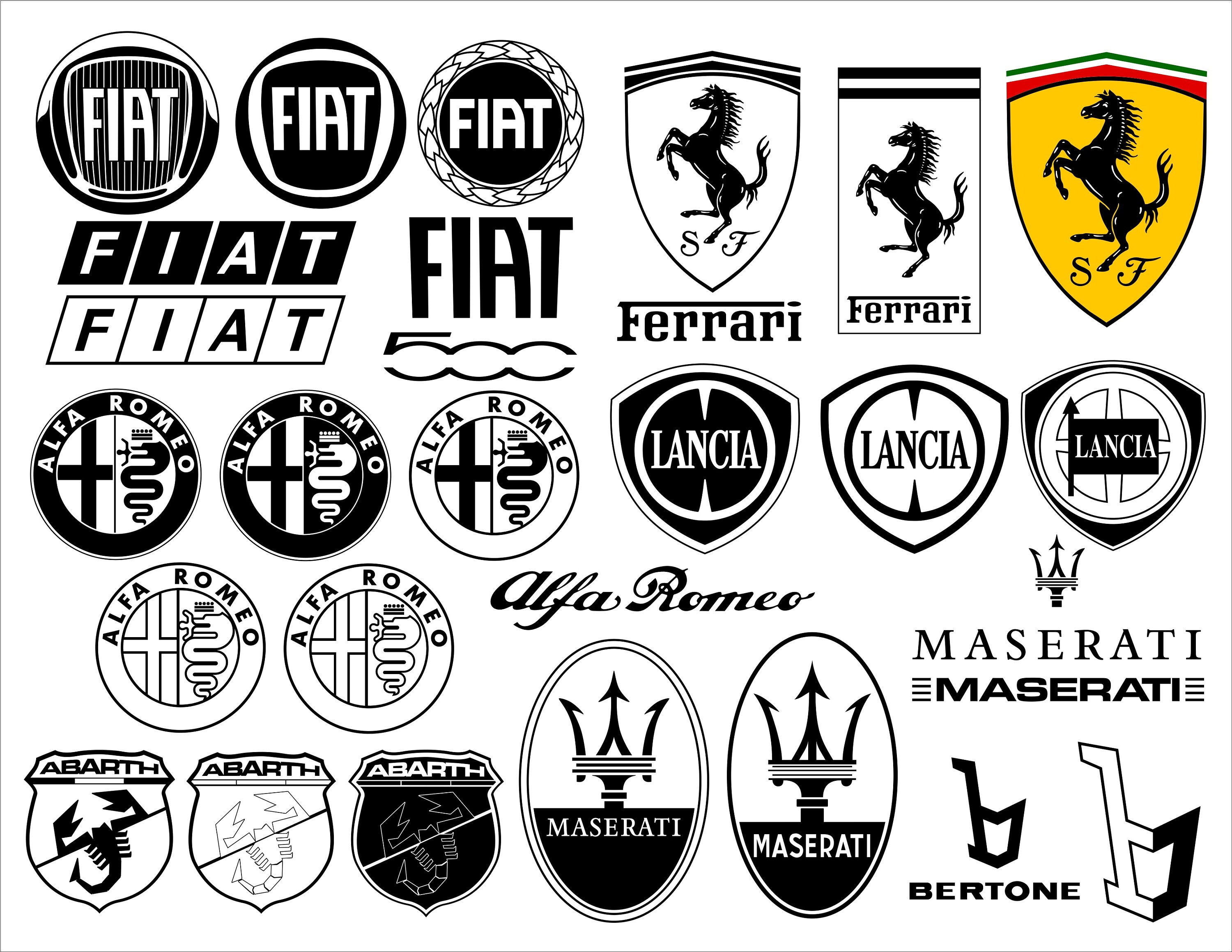 Europe car design elements SVG Bundle. Auto sticker label Etsy