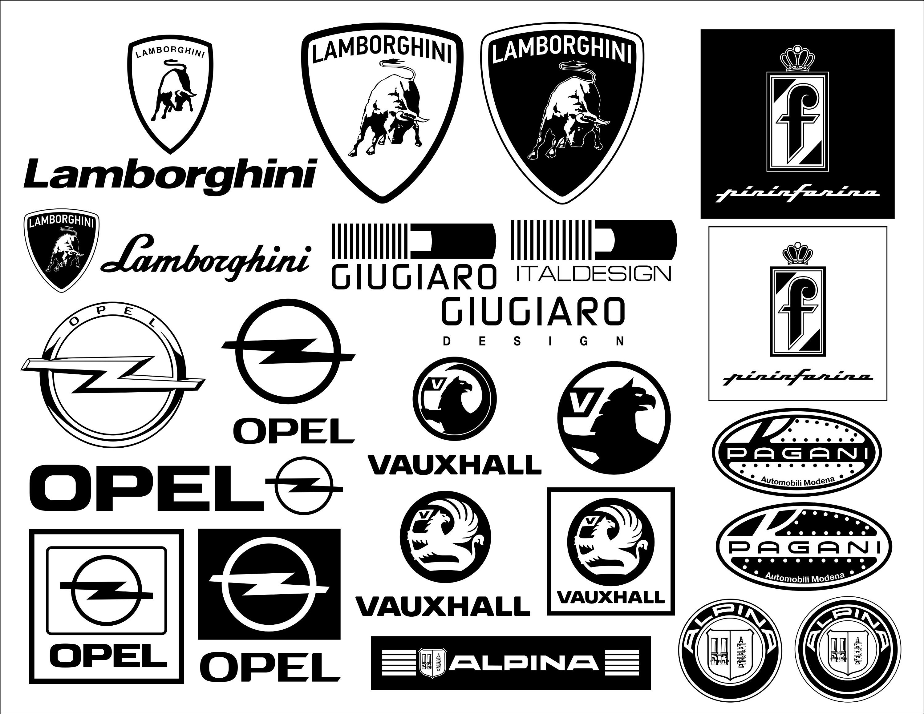 Europe car design elements SVG Bundle. Auto sticker label Etsy