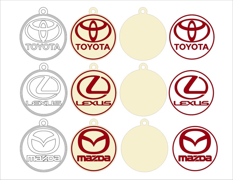 Download Auto logos SVG Bundle. Keychain Car emblems vector clipart ...