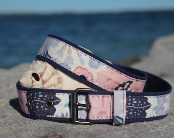 damesriem, stoffen riem, katoenen riem, canvas riem, gebloemde riem, cadeau voor haar