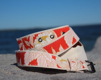 vrouwenriem, stoffen riem, katoenen riem, canvas riem, bloemenriem, cadeau voor haar