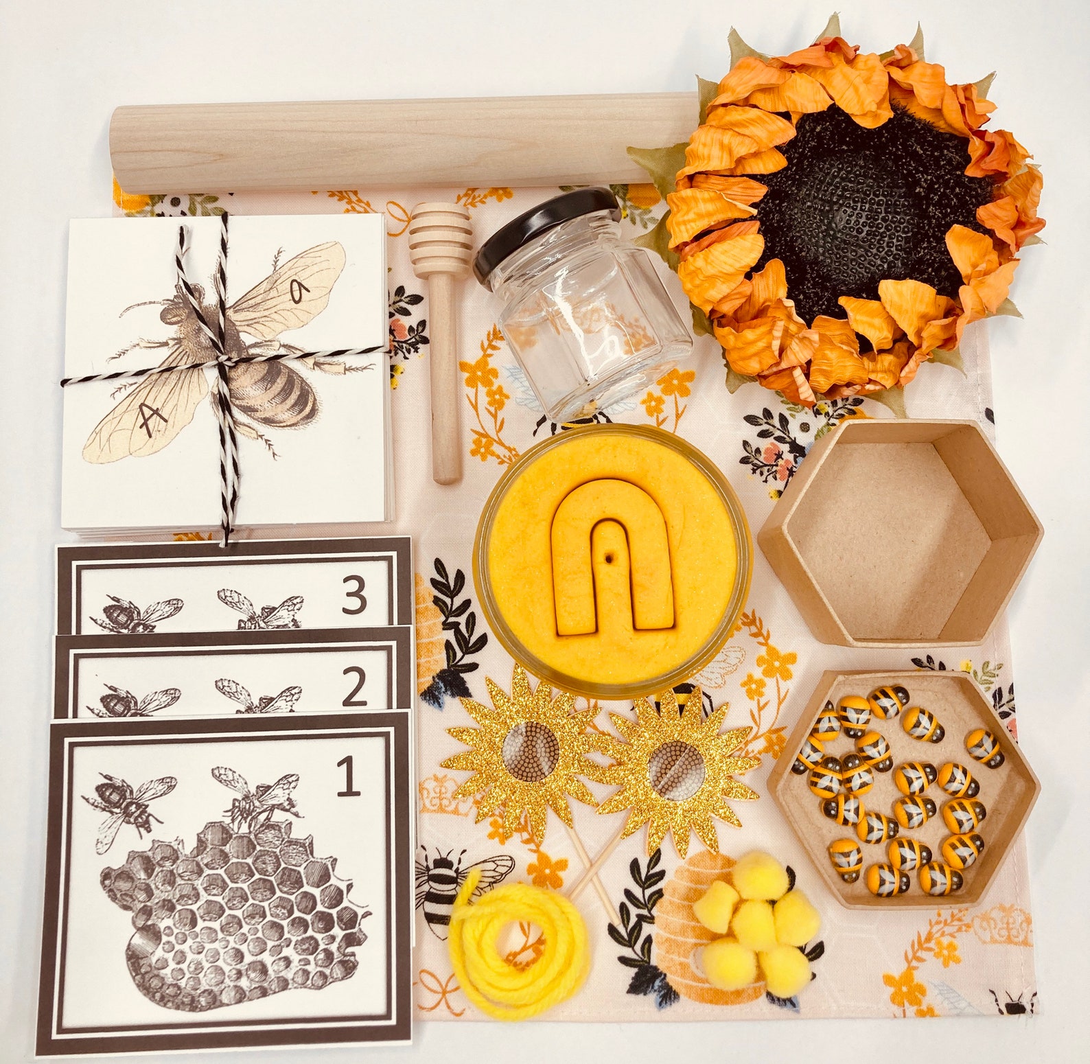 BEE Natural Playdough Kit Play Dough Kit Playdough Sensory | Etsy
