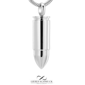 Urn Necklace Patron Cremation Jewelry Memorial Pendant for Ashes of Human or Pet Hair or Ash Keepsake Steel Silver with personal engraving