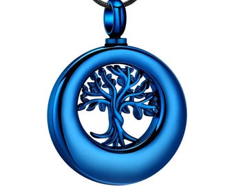 Collana con urna Albero della Vita in argento sterling 925 con