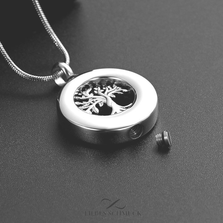 Collana Urna Ceneri Albero Della Vita In Argento 925