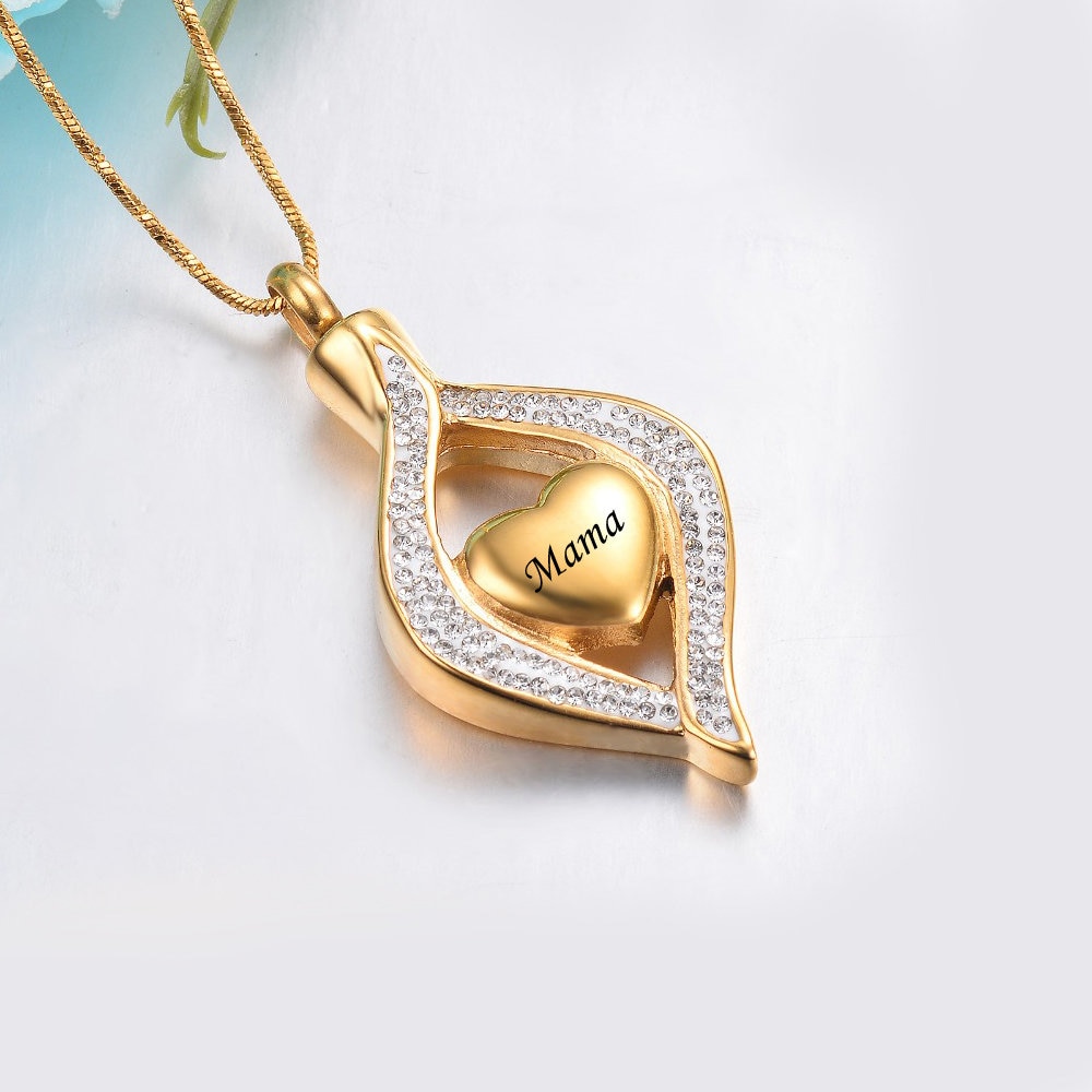 Urn Necklace Cremation Keepsake Jewelry for Ashes of Human or Pet / Dog ...