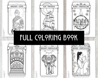 Download Tarot Coloring Pages Etsy