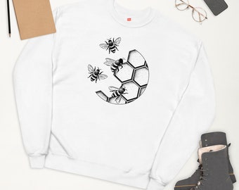 Honey Bee Tattoo Crew Neck Sweatshirt - Hanes