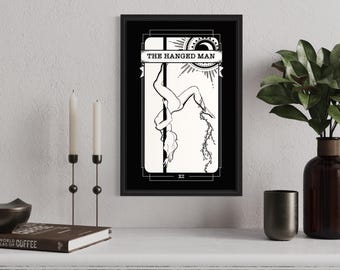 The Hanged Man - Tarot Print from The Queer Witch Tarot Deck - Queer Art - Tattoo Style Tarot