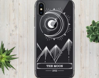 The Moon - doorzichtig iPhone®-hoesje (wit)