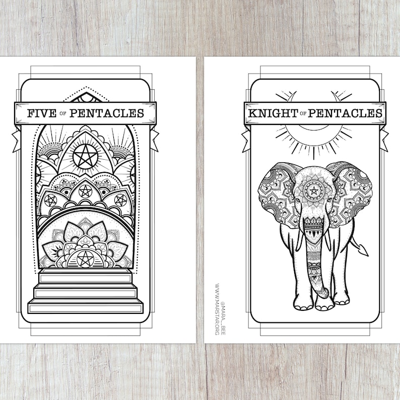 Download Tarot Coloring Book All 78 Pages Images from the Queer | Etsy