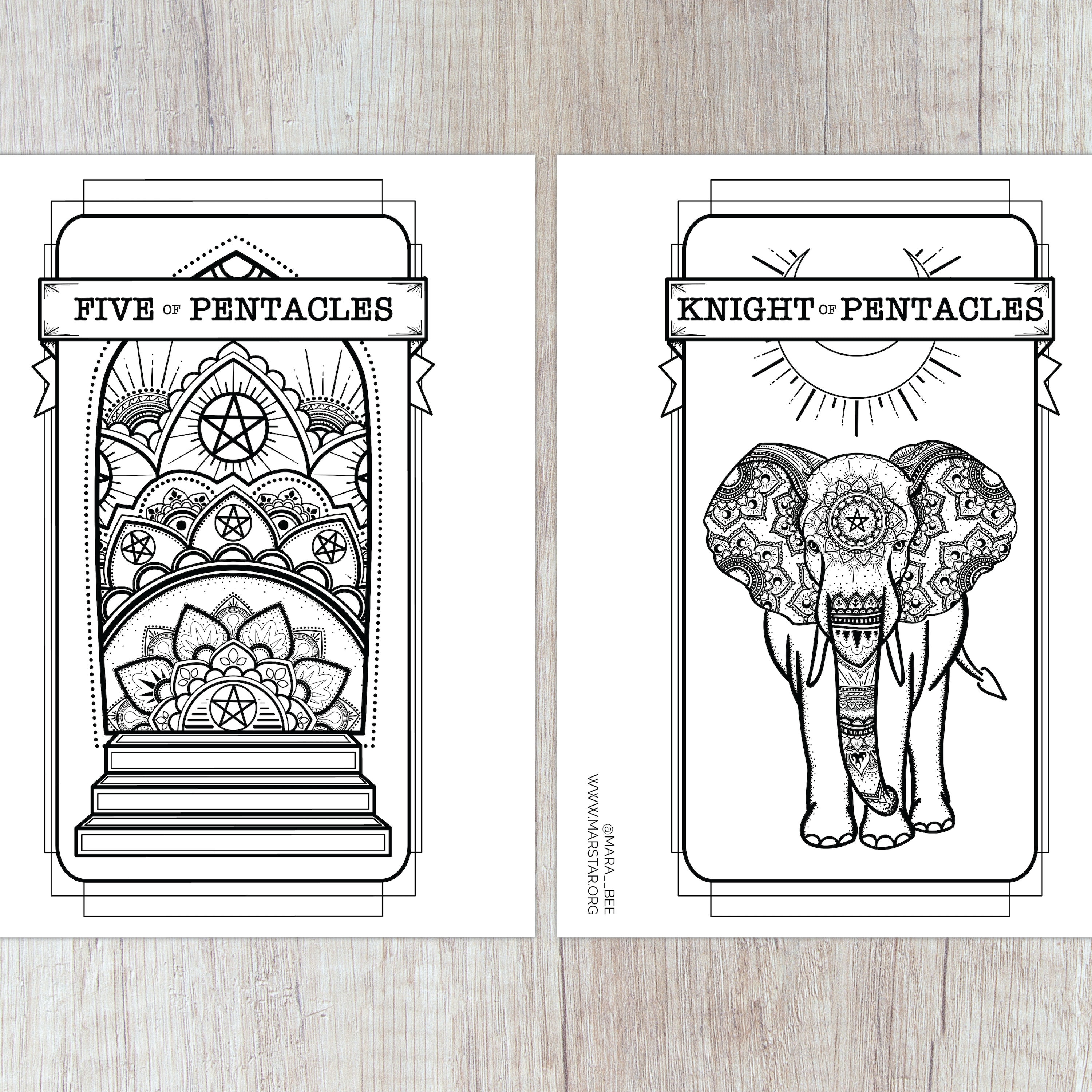 Tarot Coloring Book All 78 Pages Images From the Queer Etsy Australia
