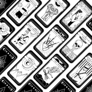 Deck de tarot La sorcière étrange • Jeu de tarot indépendant de 78 cartes
