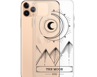 The Moon - Tarot Card Phone Case - Black